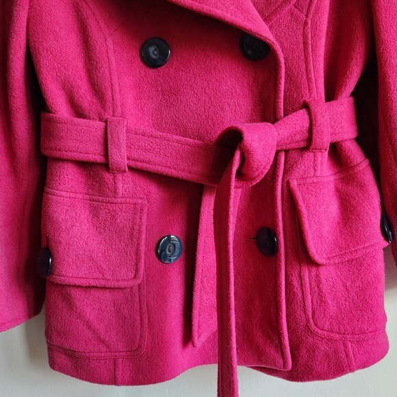 D&G Vibrant Pink Wool Pea Coat - Sz M - Picture 5 of 15